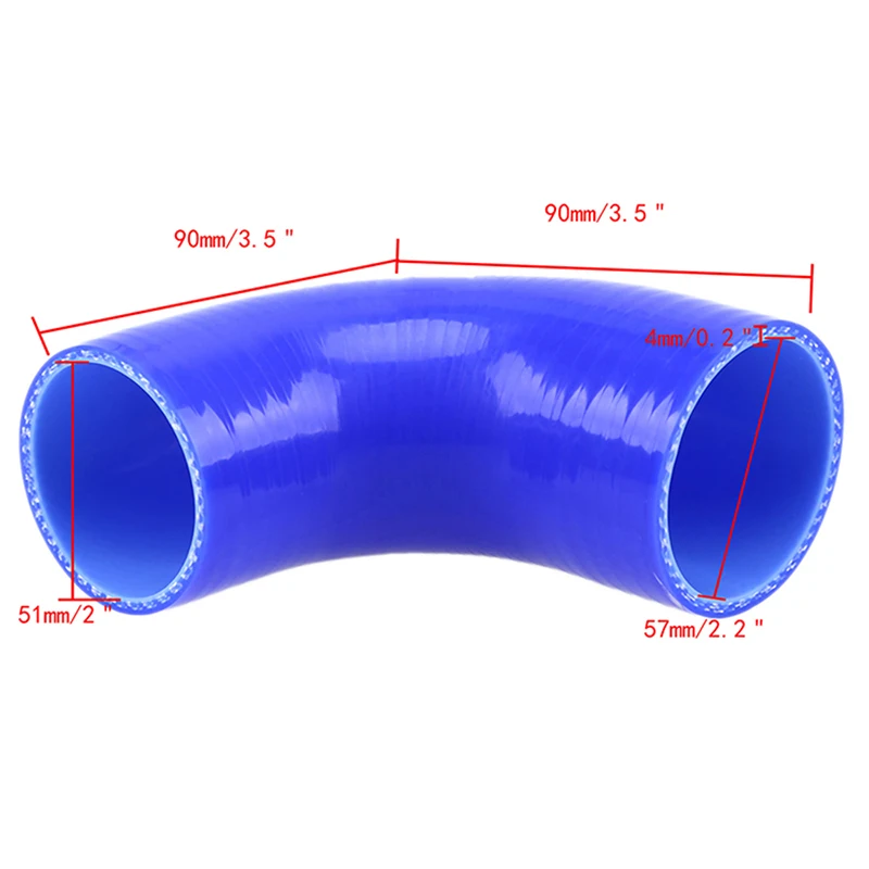 Posbay автомобильные аксессуары 38-76 мм 1," до 3,3" 90 градусов Регулируемый силиконовый шланг редуктор муфта синий турбо труба шланг Универсальный
