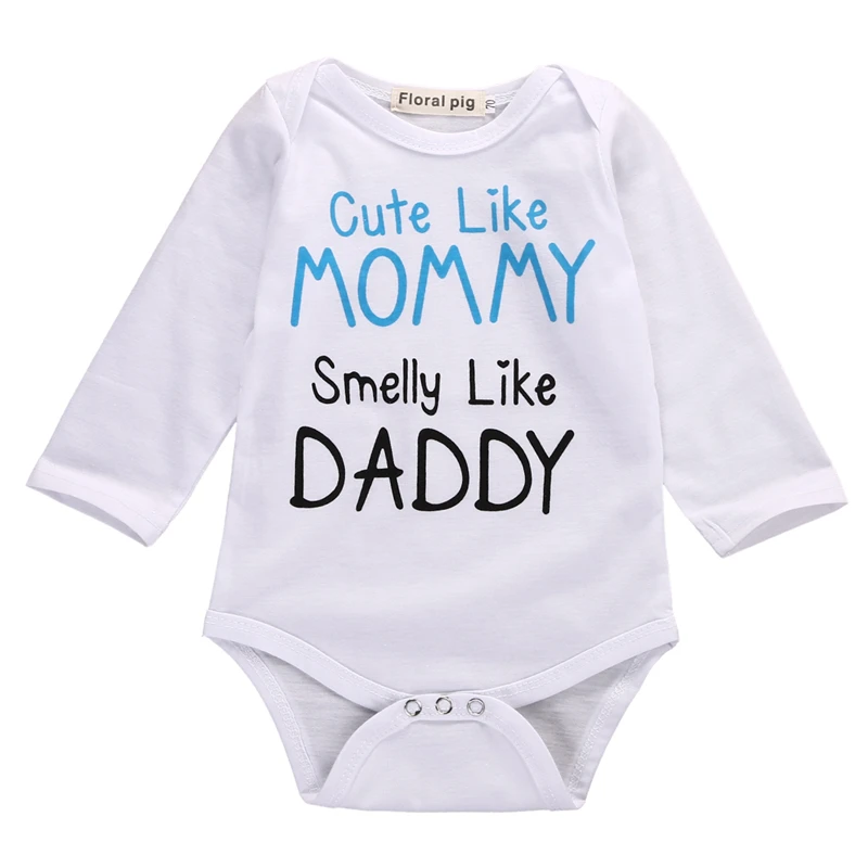Autumn Baby Bodysuit Cute Newborn Infant Baby Boy Girl Quote Long