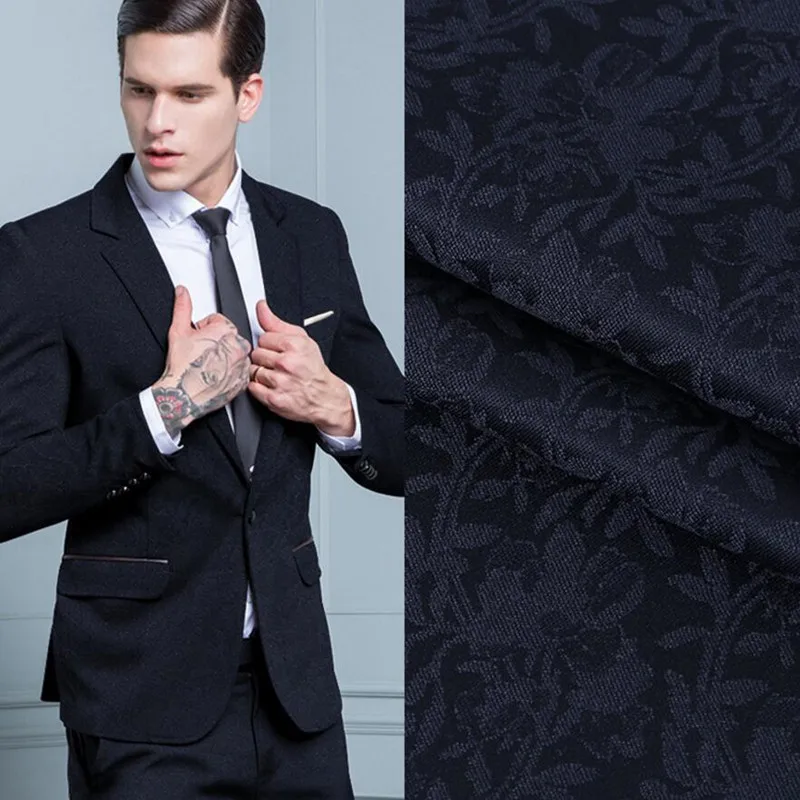 Men's suits noble elegant suit custom jacquard fabrics groom two piece