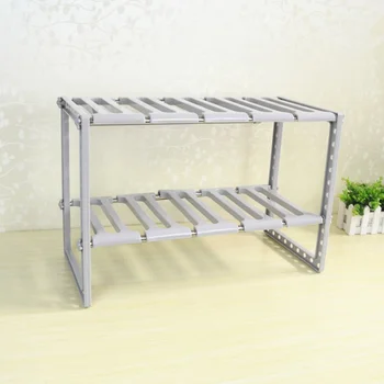 

2-Tier Under Sink Rack: The shelves are removable to make way for drain pipes, customize for under sink space. Durable