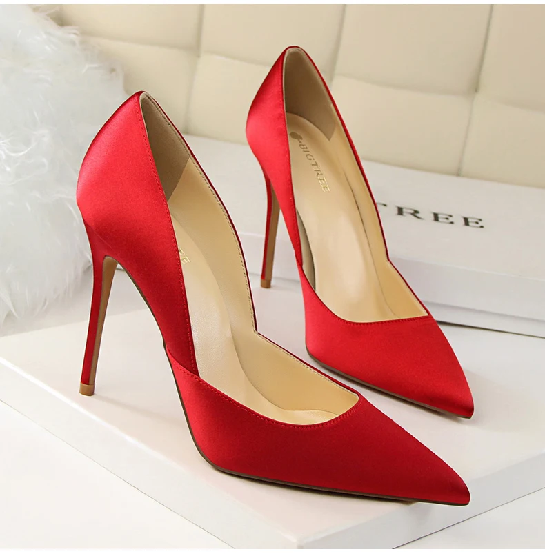 Women's Pumps Shoes Shallow Slip-On Party Designer Shoes Women Luxury 2018 High Heels Pumps High Heels Shoes Woman 12 cm Office (2)