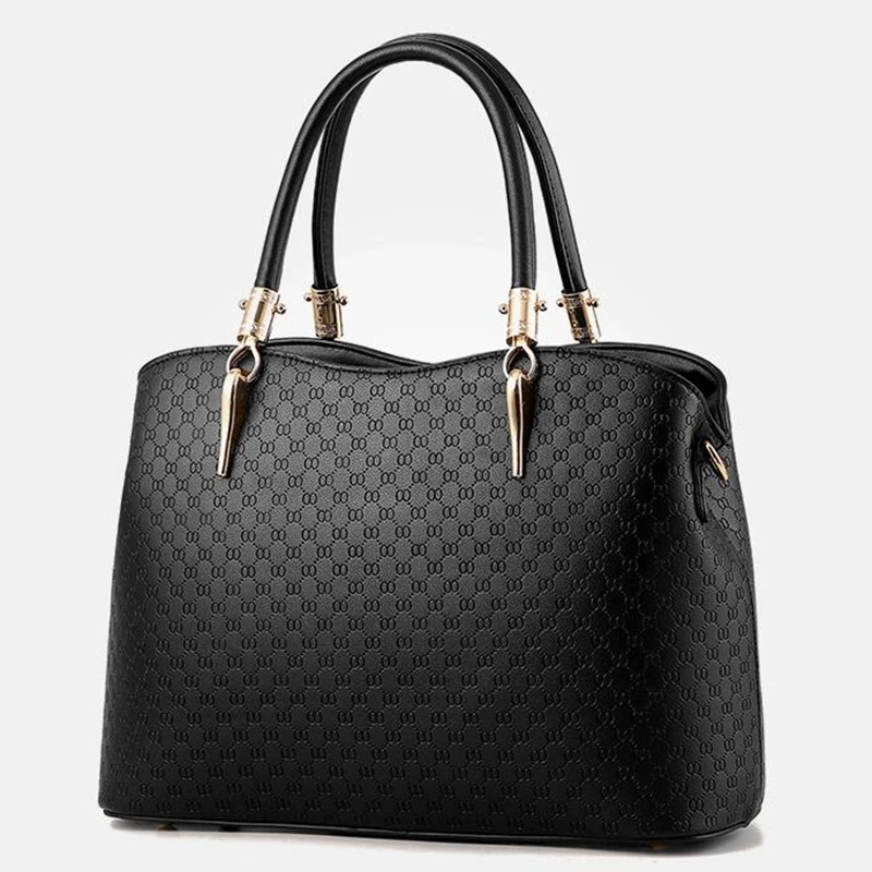 جديد وصول أزياء المرأة حقائب الكتف بو الجلود الصلبة الأسود الأعلى مقبض حقيبة الإناث رسول حقيبة سعر الدولار PP-1202