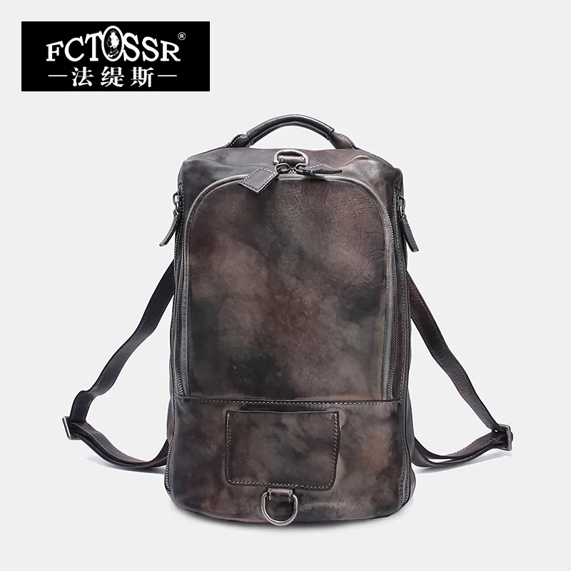 Genuine Leather Backpack Female Original Brush Color Bag Travel Backpack Top Handle Bag 2019 Handmade Rucksack Men/Women
Genuine Leather Backpack Female Original Brush Color Bag Travel Backpack Top Handle Bag 2019 Handmade Rucksack Men/Women