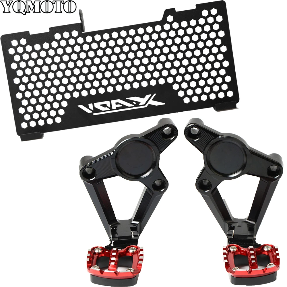 

For Honda X-ADV750 XADV750 2017 2018 motorcycle Rearsets Foot Pegs Footpeg Rear Brake Shift radiator grille guard protector Set
