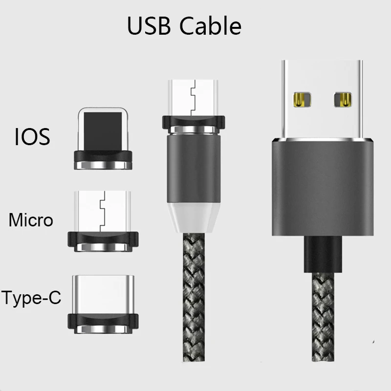 Магнитный Micro Android USB кабель type C USB зарядный кабель для передачи данных зарядное устройство адаптер для IPhone 6 6Plus samsung Xiaomi USB зарядный кабель