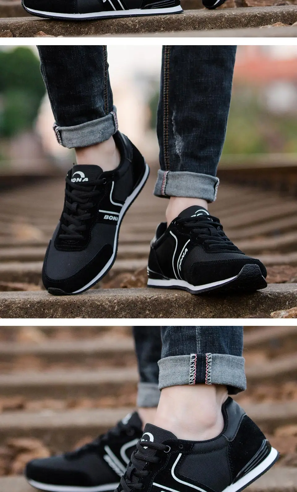 BONA/Новинка; классические стильные мужские кроссовки на шнуровке; Мужская Спортивная обувь; уличные беговые кроссовки; замшевые кроссовки;