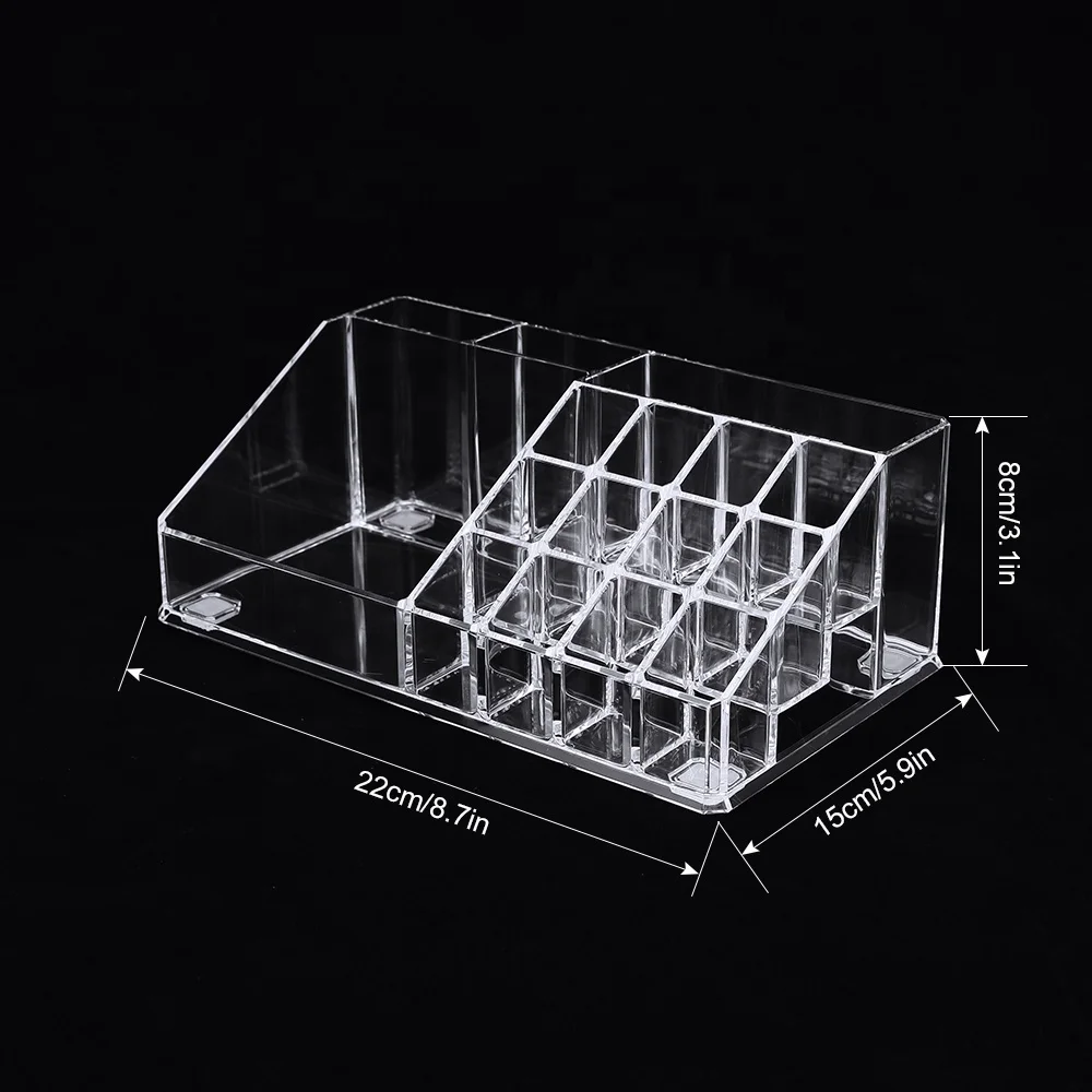 16 Отсек PS акриловый Органайзер для макияжа и ювелирных изделий прозрачная коробка для косметики