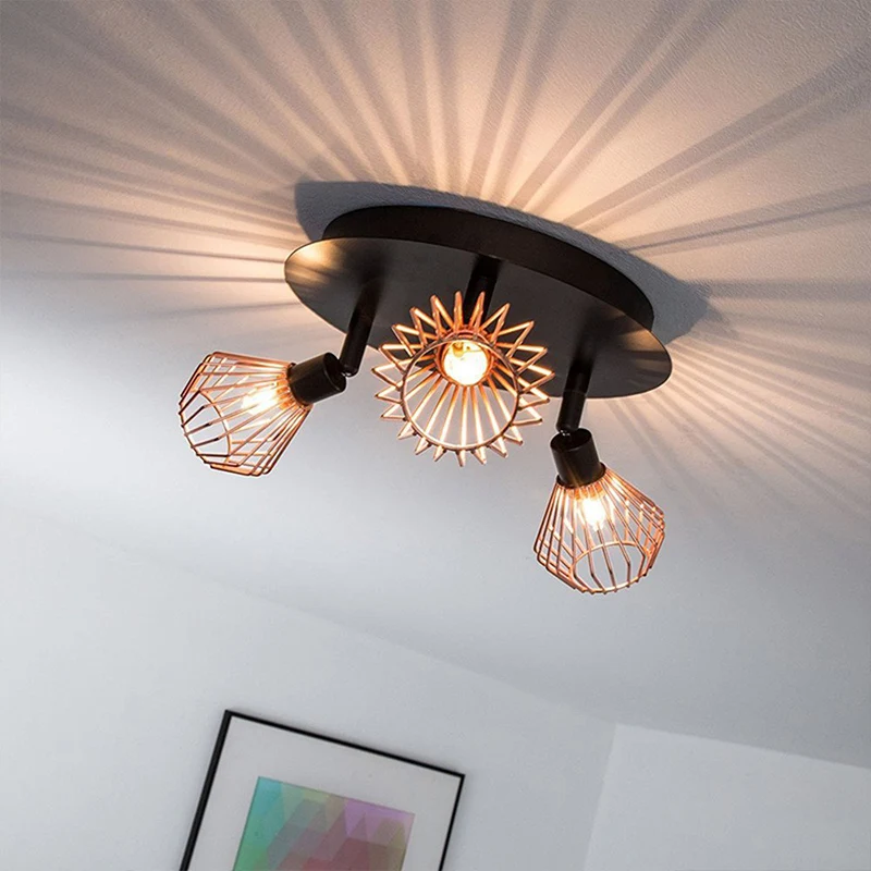 

Luxurious G9 Adjustable LED Ceiling Lights 3 Bulbs 9w Metal Retro Ceiling light Spot lights For bedroom Living Room Hotel