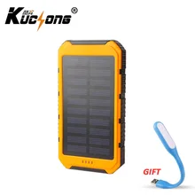 KUCHONG P063 Solar Power Bank 10000mah External Portable Dual USB External Mobile Phone Battery Charger Backup Outdoor
