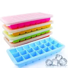 Кухня Бар кубик льда 21 сетки льда плесень инструмент охлаждения замораживания плесень производитель с крышкой делая лоток для летние вечерние воды SN1101