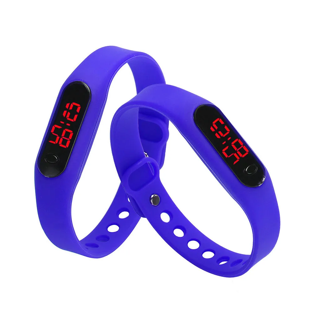 

2019 Fashion Men Women Casual Sports Bracelet Watches White LED display elegant Digital Candy Color Silicone Watch for Children
