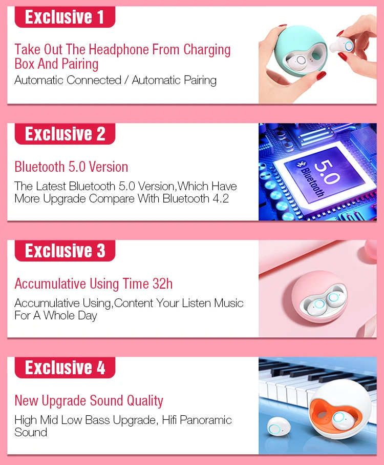 TWS Earbuds Wireless Earphones Bluetooth Stereo Earphone Headset Mini Sport Heaphone With Mic For IOS Android Phone PK i10 TWS