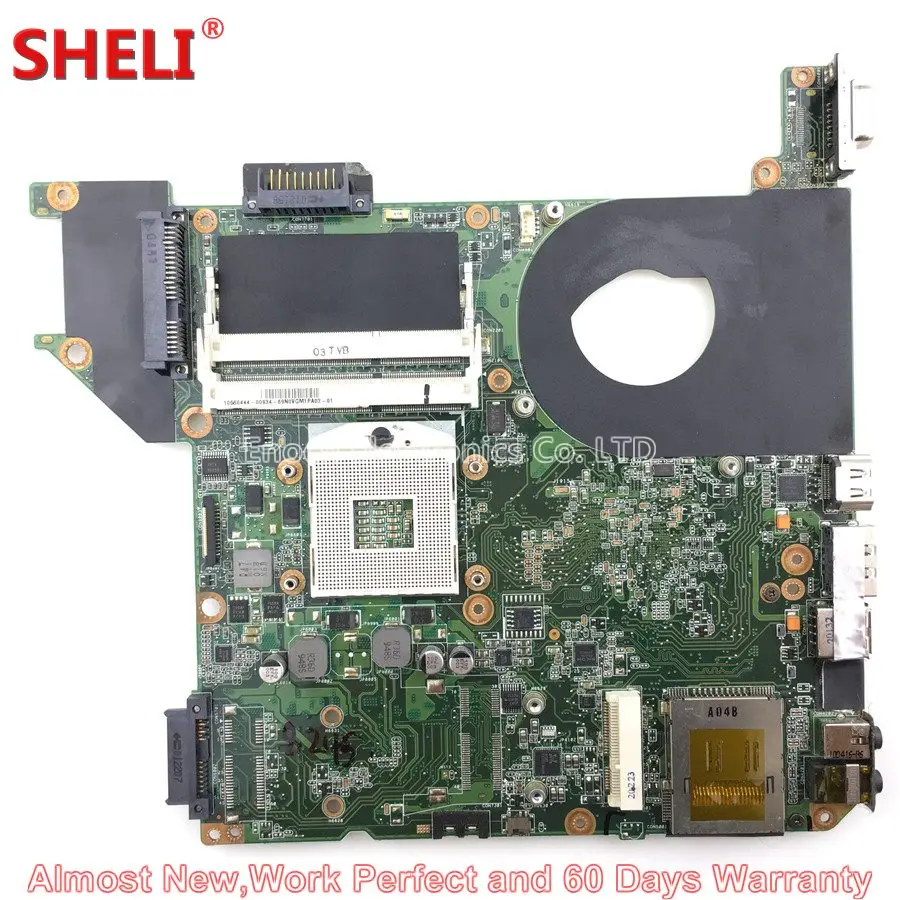 

SHELI For Toshiba Satellite U500 U505 Series Laptop Motherboard H000022970 69N0VGM1PA03 HM55 DDR3 System Board Main Board