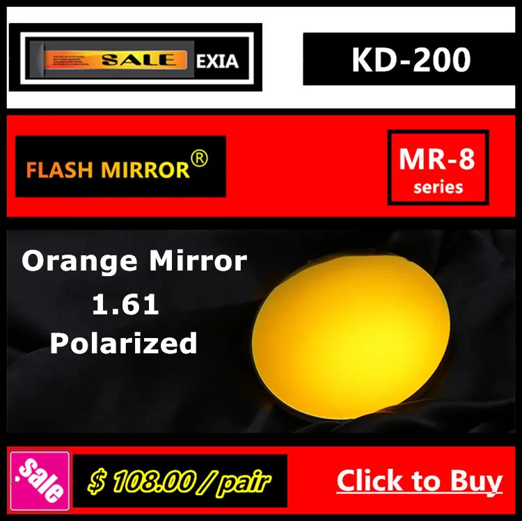 1,61 поляризованные UV400 оптические линзы солнцезащитные очки по рецепту серии power KD-112
