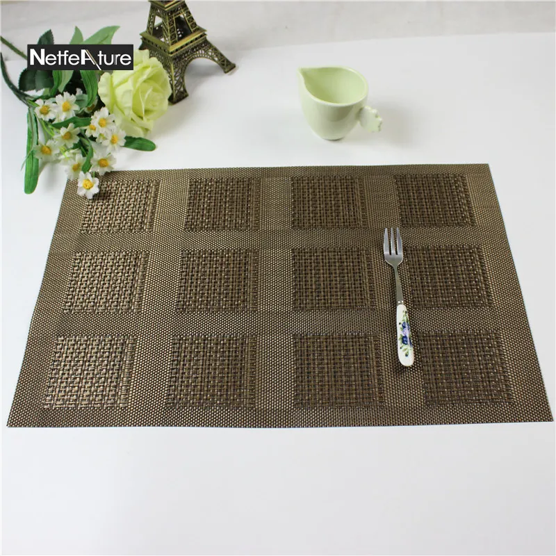 Heat Resistant Dining Table Pads       - 2PCS Wood Grain Home Heat-Resistant Non-slip Pad Dining ... / Silicone drain pad dish drying mat heat resistant tableware dishwaser pads placemat for dining table kitchen accessories 2 colors 49 71 cheap heat resistant dining table pads.