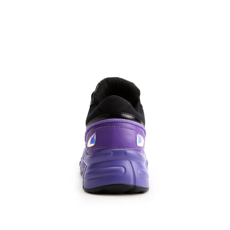 Baimier/фиолетовые женские кроссовки со шнуровкой; обувь на массивной платформе; женская модная обувь для папы; женская прогулочная дышащая обувь из сетчатого материала