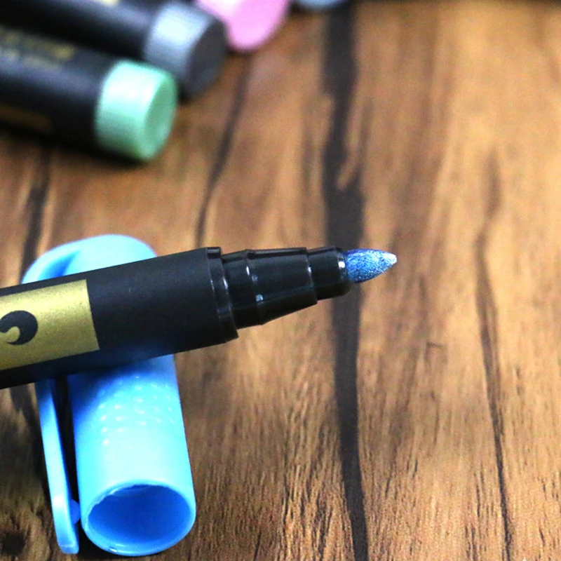 10 цветов, сделай сам, акриловый маркер, водостойкая Перманентная ручка для рисования, маркер, работает на большинстве поверхностей, художественный дизайн, школьные принадлежности