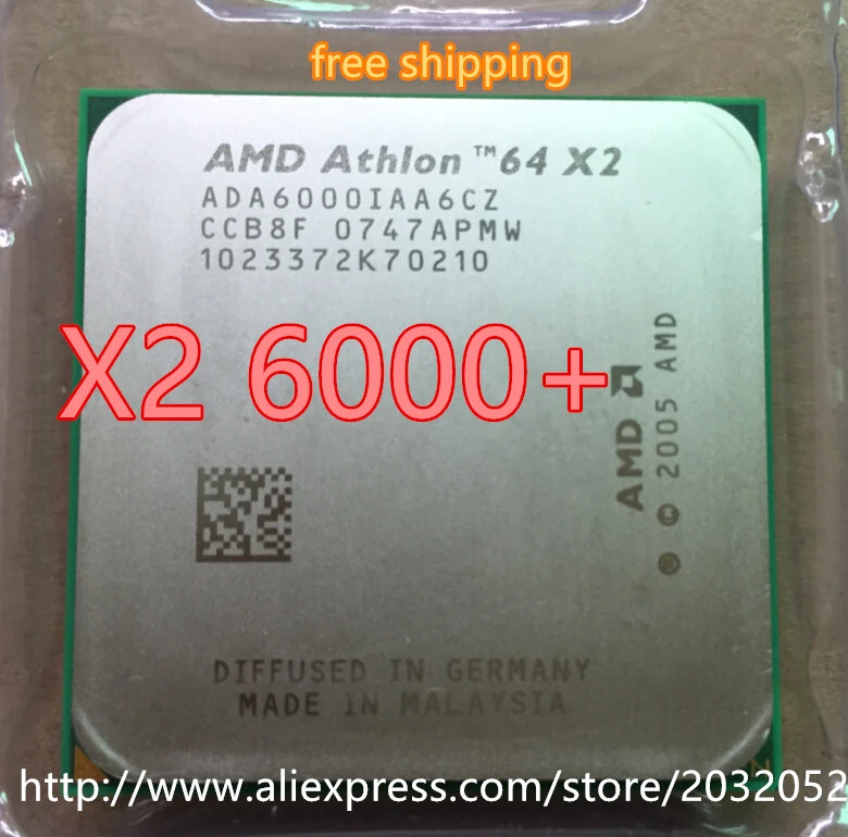 cpu for sale Original AMD DUAL Core Athlon 64 X2 6000+ 3.0 GHZ Socket AM2 2mb cache CPU processor scrattered pieces processor ryzen threadripper