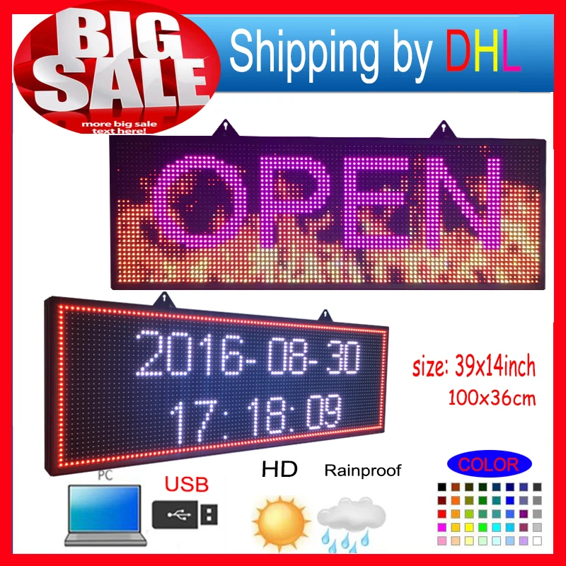 P10RGB полноцветный наружный водонепроницаемый светодиодный рекламный щит/программируемый светодиодный прокрутка вывесок/для рекламных роликов и вывесок магазина