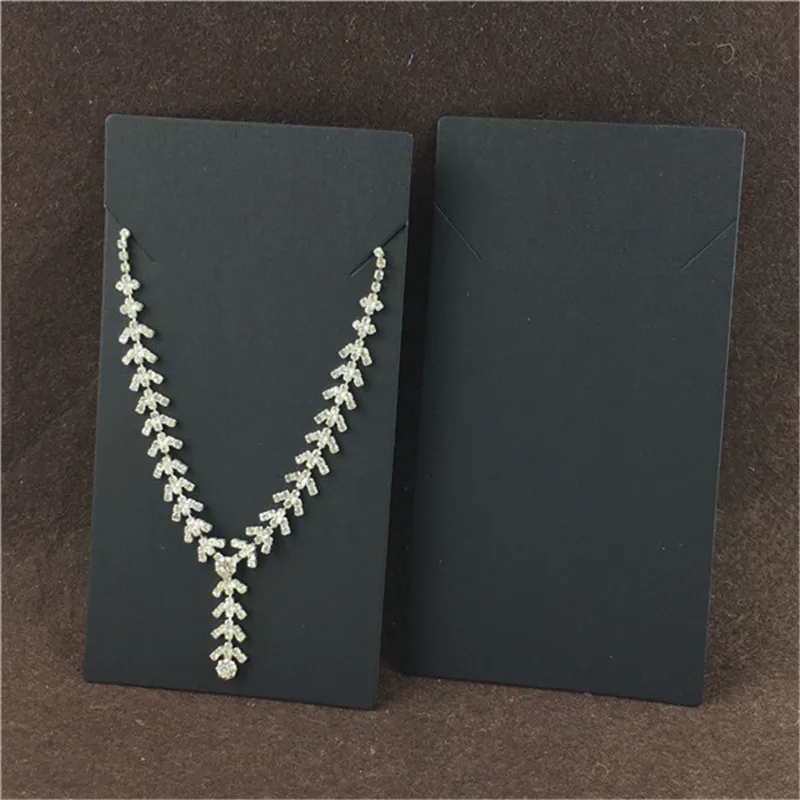 

100Pc Kraft Paper Jewelry Necklace Earrings Display Cards Pendant Card Necklace Card Rectangle Blank Simple Style Accessorie Car