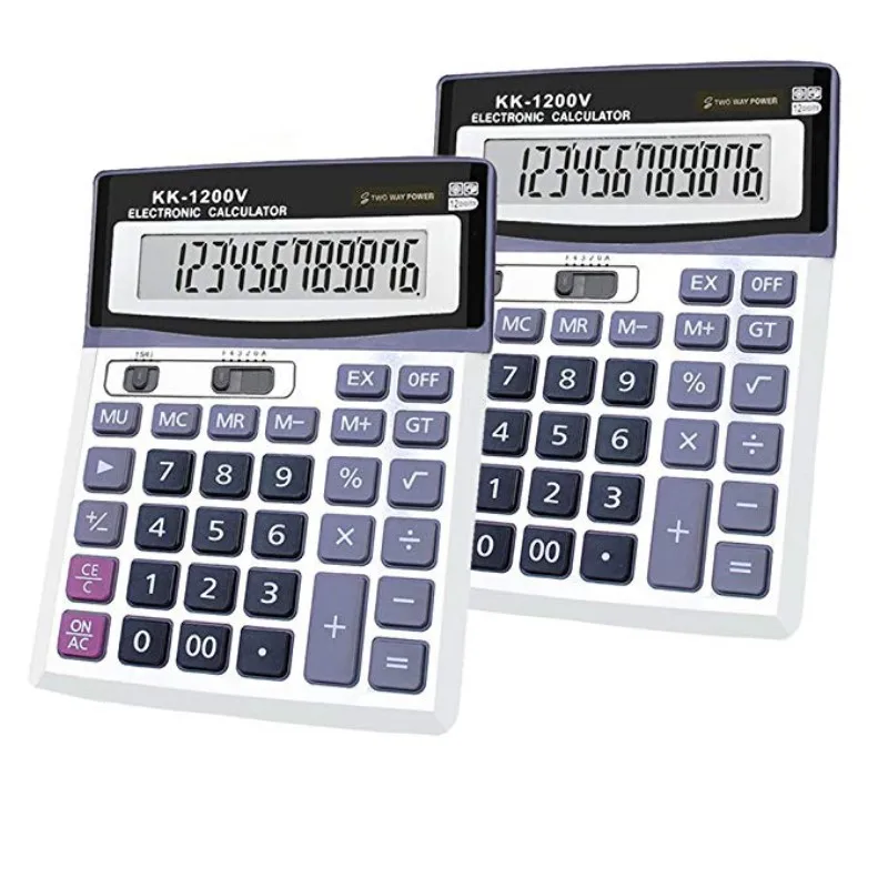 

1200V Super Quality Electronic Calculator 12 Digits Office Stationery Computer With Big Button Large Display As Gift