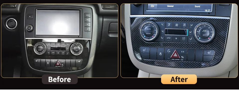 CD Панель наклейки для Mercedes Benz R300 R320 R350 R400 класса 2010- переключатель кондиционер Панель Накладка аксессуары