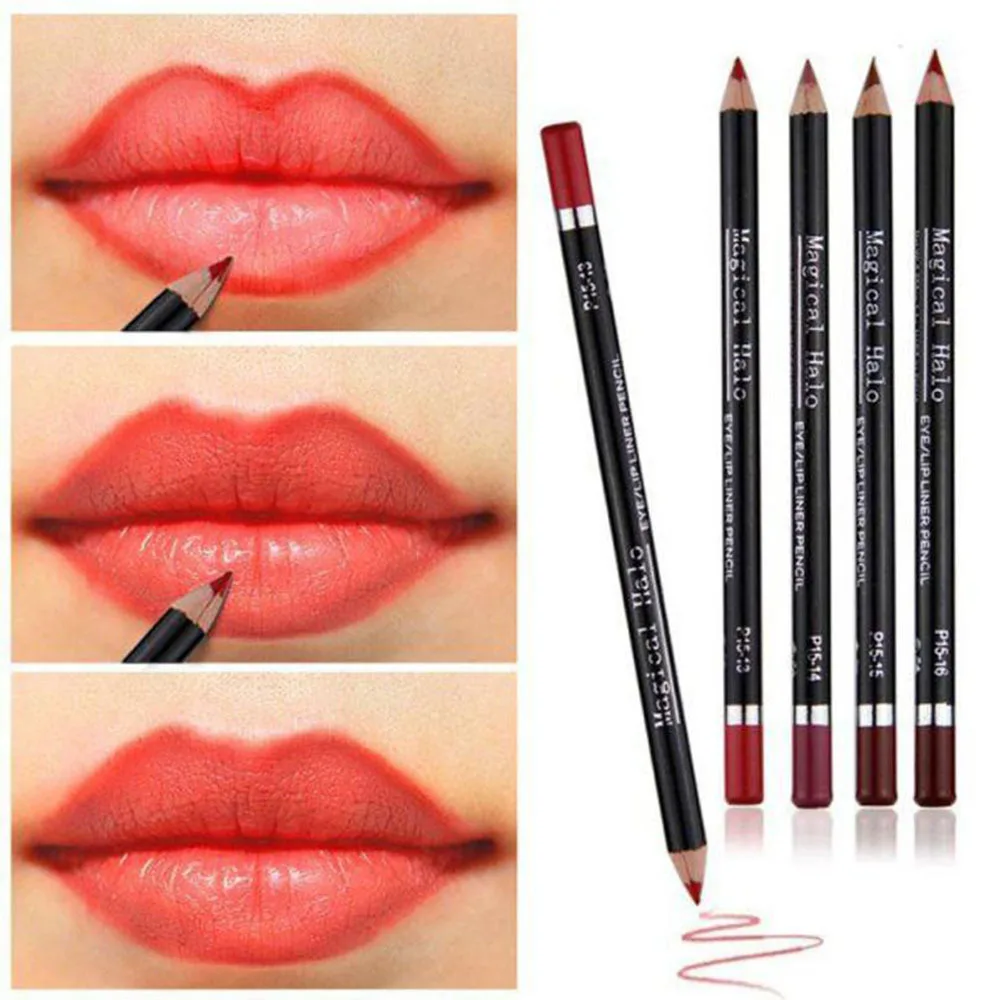 magical halo 12 Colors Lip Liner Waterproof Natural Long Lasting Makeup Lipliner Penin Lip