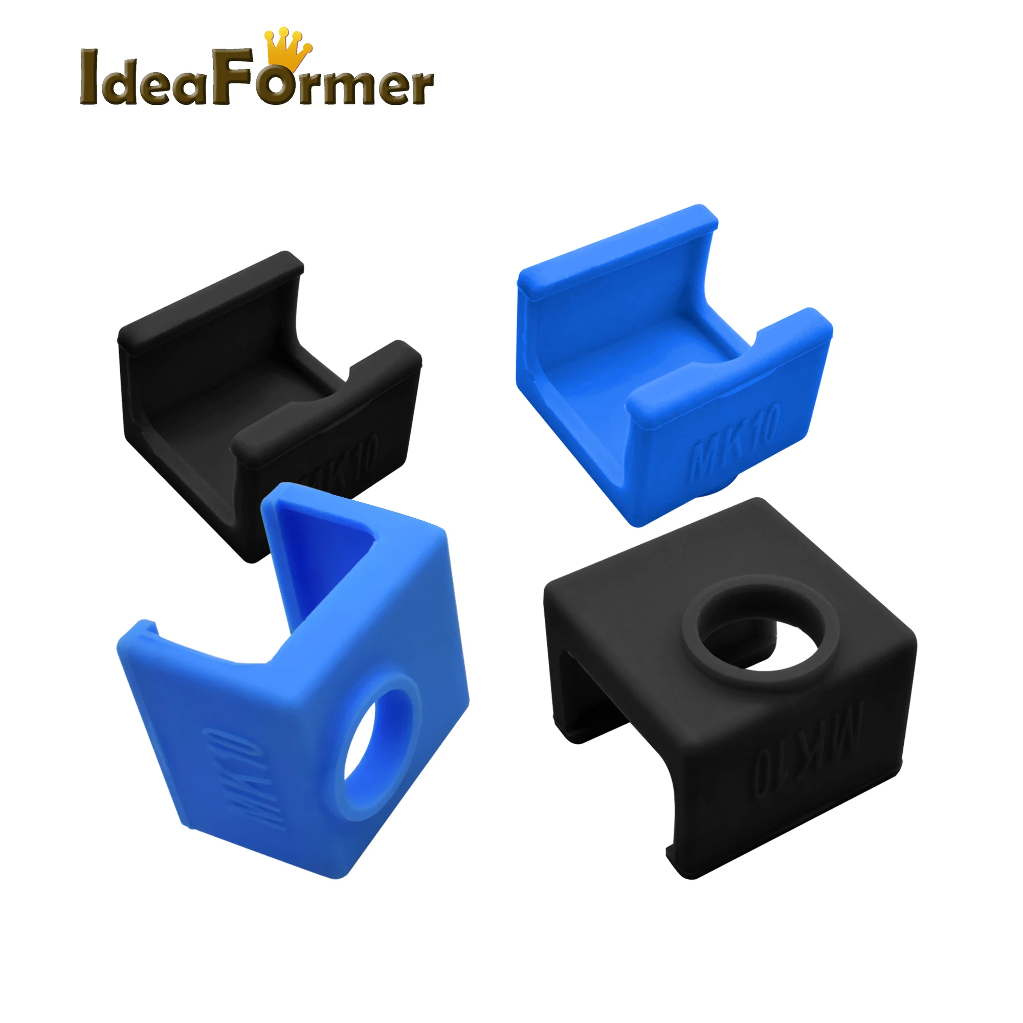 For V6/MK7 MK8 MK9/MK10/Volnaco Heat Block Socks Silicone Sleeve Heater Block Hotend Protector Cover Socks For 3D Printer Parts