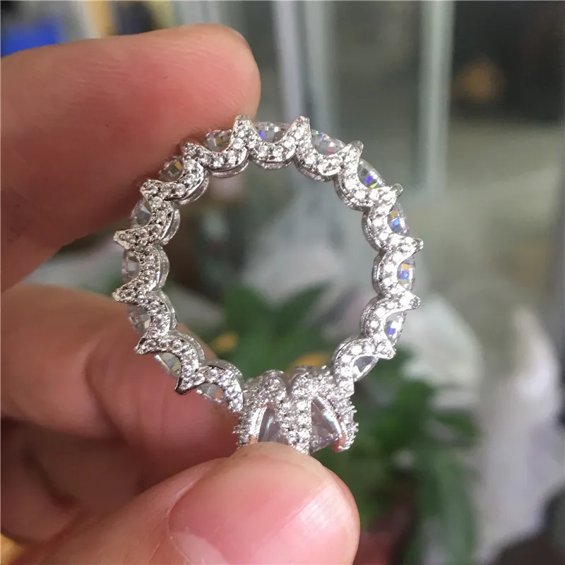 Винтажное цветочное кольцо Mrico Pave AAAAA Cz камень из стерлингового серебра 925 пробы