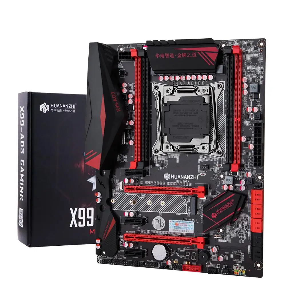 HUNNANZHI X99-AD3 X99 ATX USB3.0 SATA3 PCI-E SSD M.2 128G четыре канала поддержка REG ECC памяти и Xeon E5 V3 V4 cpu LGA