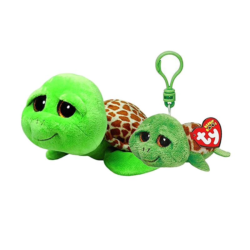 Ty Beanie Boos Big Eyes The Turtle 6" 15cm&4"10cm Plush Medium Stuffed