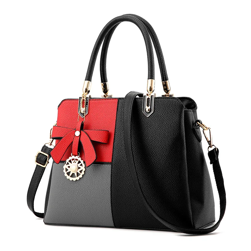 SMOOZA женская сумка новая сумка женская кожаная сумка женская сумка через плечо роскошные сумки женские сумки дизайнерские - Цвет: black1