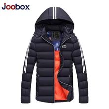 JOOBOX Новинка года с капюшоном Повседневные куртки Для мужчин осень-зима хлопок-ватник высокое качество Водонепроницаемый ветрозащитная куртка Для мужчин