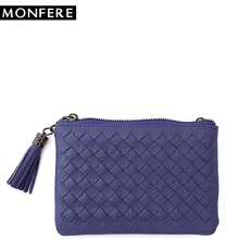 MONFER woven short mini font b wallet b font color women coin purse small font b
