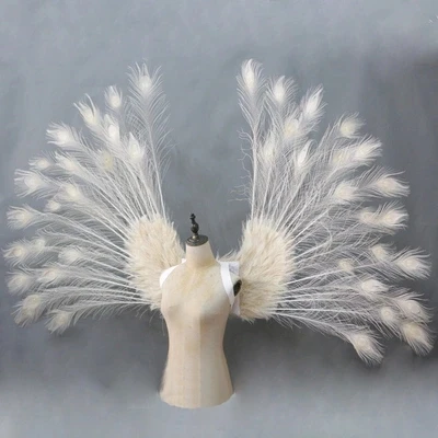 Costumed peacock feather angel wings for Fashion show Displays wedding shooting props Cosplay game costume adult angel wing