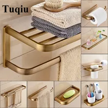 Медь Ванная комната оборудование набор антикварных Зубная щётка держатель Бумага держатель вешалка для полотенец держатель для туалетной щетки молния Аксессуары для ванной комнаты Комплект