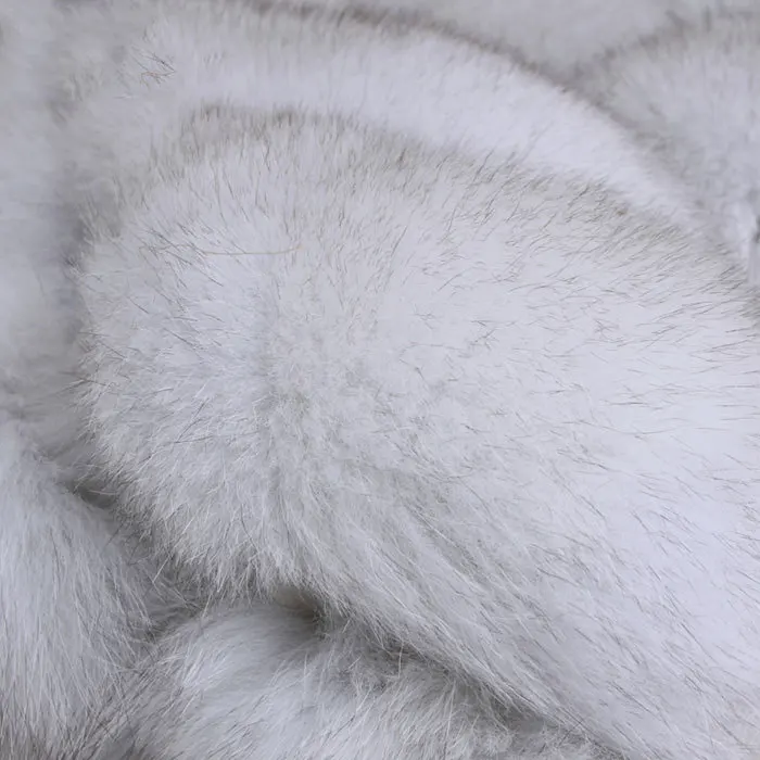 Sans Manches Manteau Pleine Renard Plein Chaud Plus Vêtement Fourrure Noël Vêtements Femmes Luxe Taille White Air La Densité Gilet Veste En pink De red paPqv