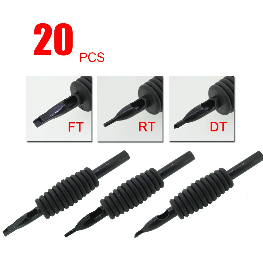 

YILONG 20 x Disposable Tattoo Grips Tube Assorted Size 18RT (30mm) For Tattoo Gun Needle Ink Cups Grip Kits