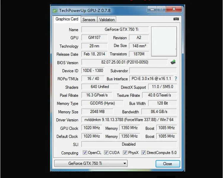 GTX750TI