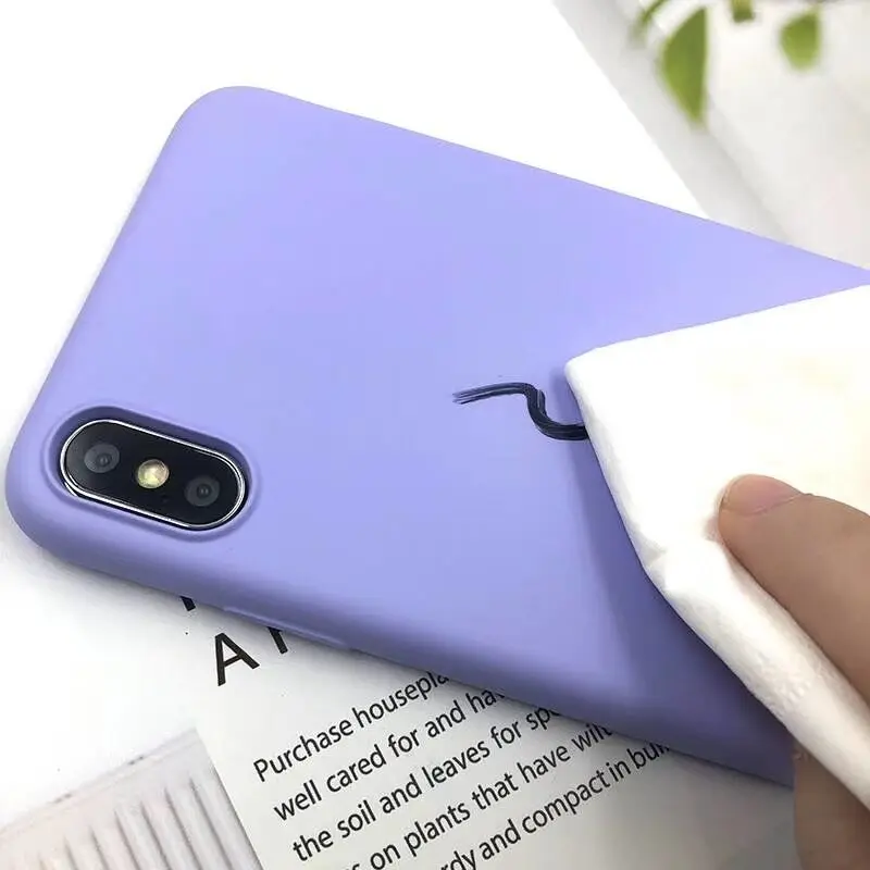 Оригинальный официальный силиконовый чехол для Apple iPhone 7 8 Plus 5 5E 6 6s apple X Xs MAX XR