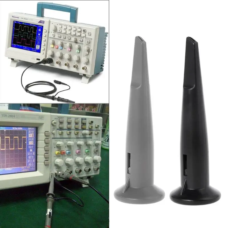 

Universal Oscilloscope Probe Cap Protective Cap Probe Caps Black Grey with Hook