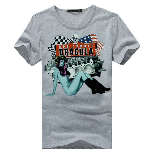 Cheap Rob Zombie Dragula Sex Lday printing High quality Soft comfortable Modal Cotton T-shirt rock metal fans slim style