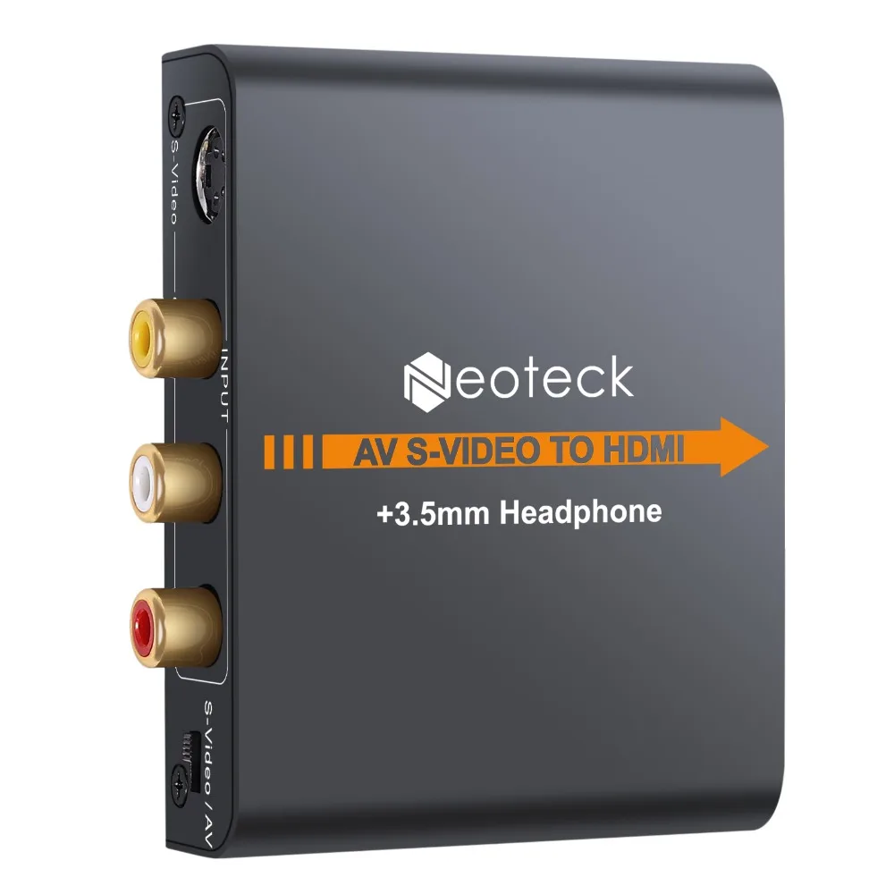 Neoteck сплав 3RCA AV CVBS Композитный S-Video в HDMI конвертер AV S-Video в HDMI адаптер с 3,5 мм Jack аудио для NES SNES