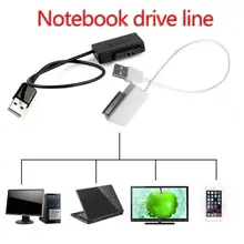 USB 2.0 To 7+6 13Pin Slimline SATA Laptop CD/DVD Rom Optical Drive Adapter Cable Black/White Usb Sata Adapter 1 set usb 2 0 to mini sataii 7 6 pin adapter cable for laptop cd dvd rom optical drive high speed