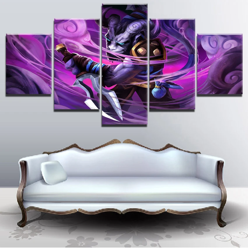  Canvas Home Decorations Wall Decor DOTA 2 Game 5 Pieces Paintings on Canvas Wall Art for Modern Dec