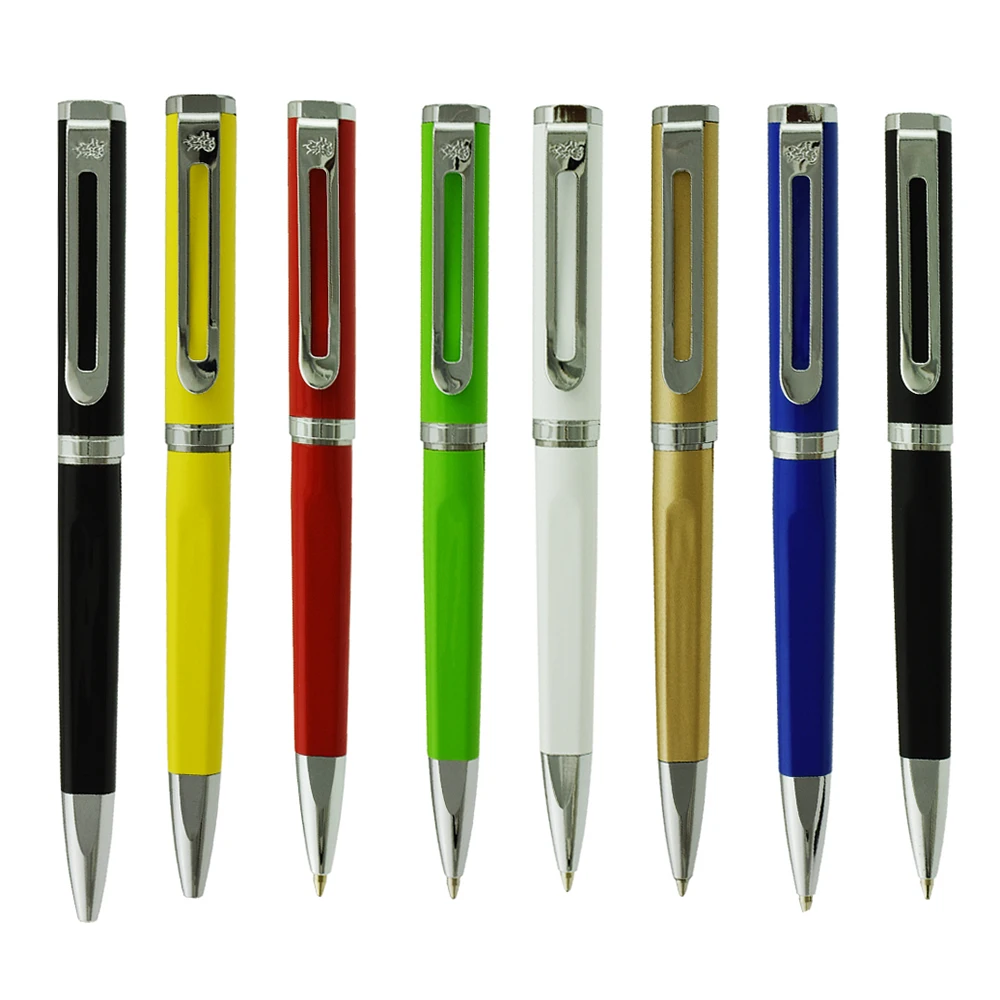 

8PCS Jinhao 599 Metal Ballpoint Pens Set Fine Point 0.5mm with Refills Various Color Ink Pens for Office Business School Home