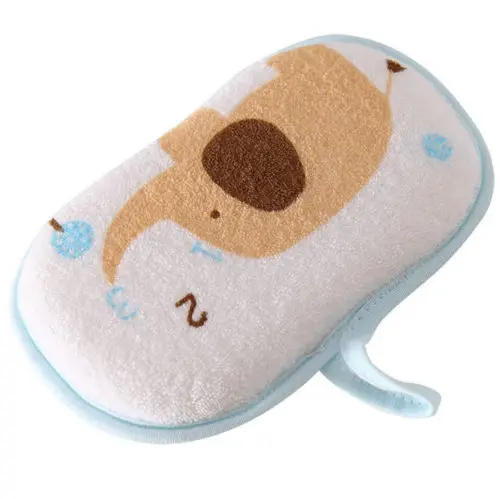 Bathtube Safety Sponge for Infant Newborn Baby Cute Cartoon Bath Sponge