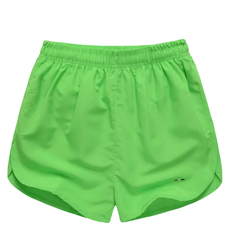 Мужские шорты для бега для женщин Мужская одежда пляжные шорты Pantalonetas Hombre тренажерный зал Мода Гей купальники для малышек одноцветное - Цвет: green