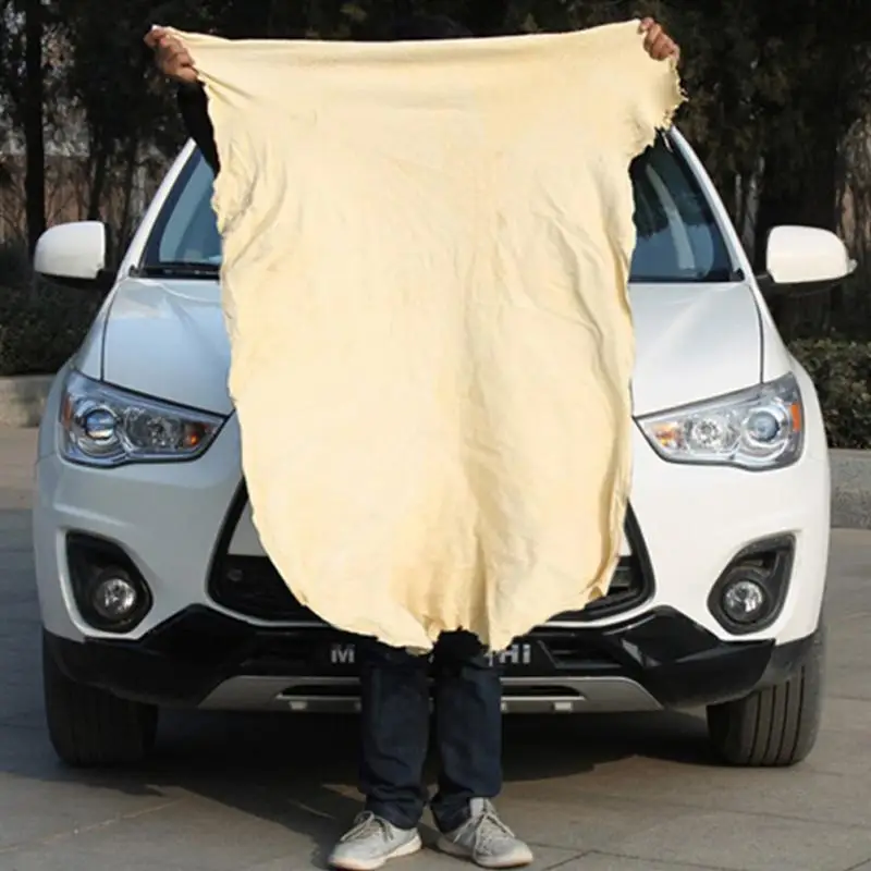AutoCare Экстра большой авто натуральный сушки замша(45x55 см прибл.) оленьей кожи очистки Cham натуральная кожа ткань