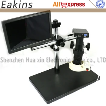 

Full set HD 1080P HDMI VGA Industry Electronics Microscope Camera+LED Ring Light+180X/300X C-mount Lens+10.1" LCD Monitor+Stand